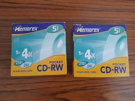 Photo of free Memorex 2 Boxes of 5 Pocket CD/RW (West Cheshunt) #1