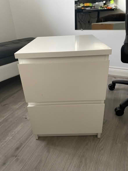 Photo of free White bedside table (Rainford St Helens) #1