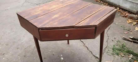 Photo of free Rustic old pine corner table (Near McFarland) #2