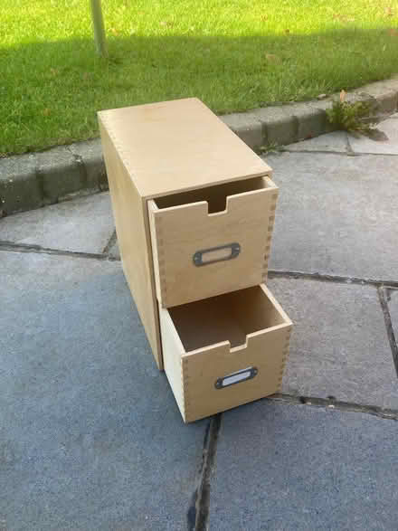 Photo of free Two drawer wooden storage box (Melbourne CM1) #1