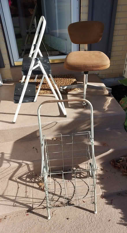 Photo of free Chair, folding step stool & cart (Downingtown, pa) #1