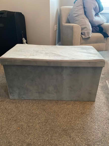 Photo of free Velvet ottoman (Rainford St Helens) #1