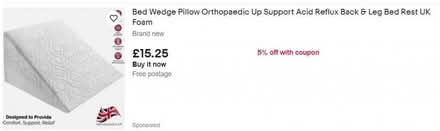 Photo of free Bed wedge-shaped orthopaedic back support (Canning Town E16) #2