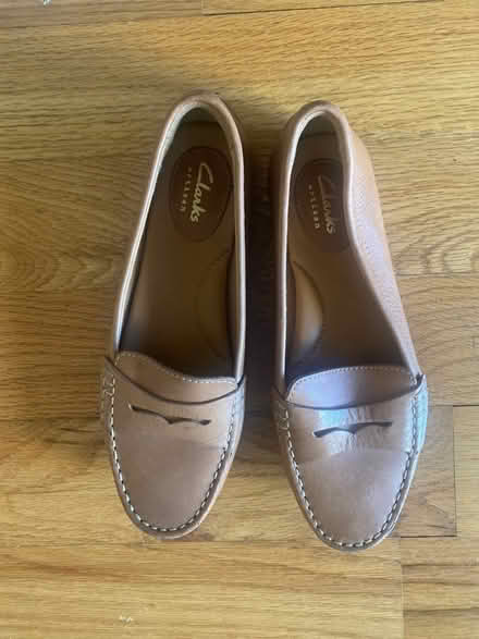 Photo of free Clarks tan loafers womens US size 6 (Bedstuy, Brooklyn) #1