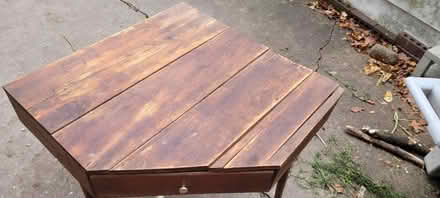 Photo of free Rustic old pine corner table (Near McFarland) #1