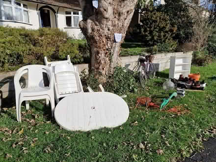 Photo of free White Plastic Garden Furniture (CB21 - opposite phone box) #1