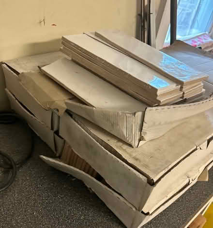 Photo of free 32SF 3x12 white subway tile (Greenville) #3