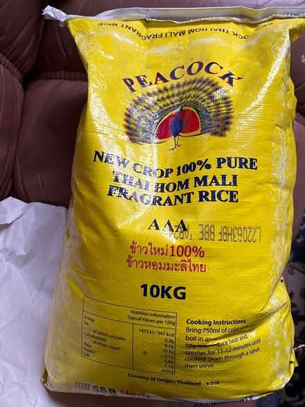 Photo of free 10kg bag of rice. Best before April 24 (Hertford Heath SG13) #1