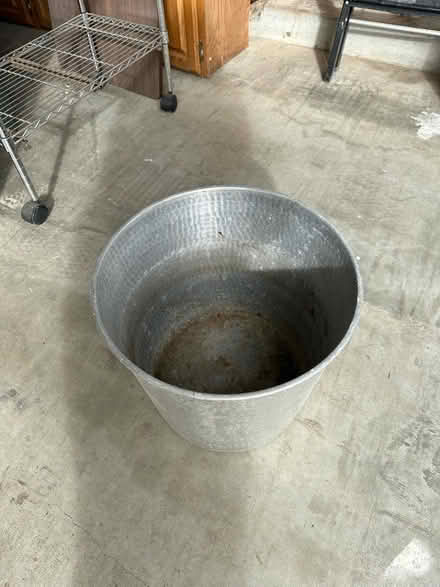 Photo of free Silver planter pot (Park Pacifica) #2