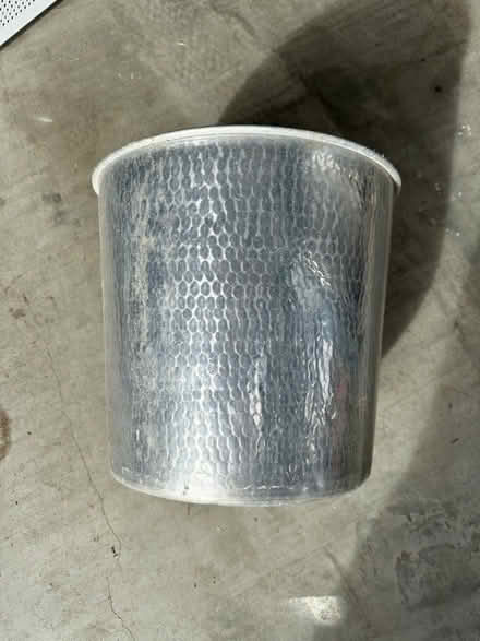 Photo of free Silver planter pot (Park Pacifica) #1
