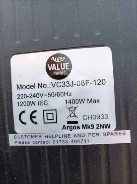 Photo of free Argos Compact Vacuum Cleaner (Chippenham SN15) #1