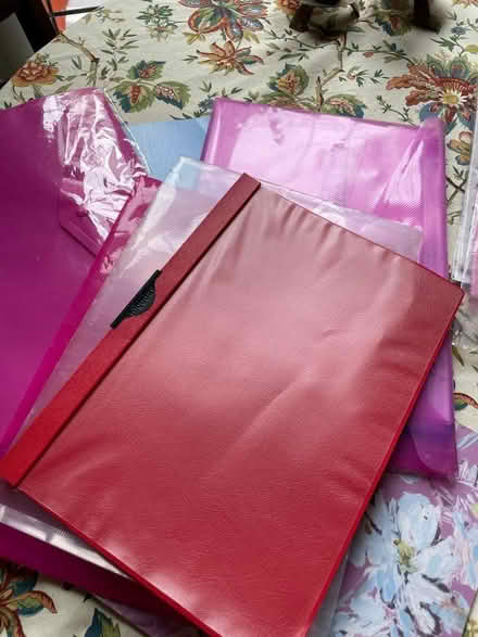 Photo of free Plastic folders and sleeves for use with files (Allerton L18) #1
