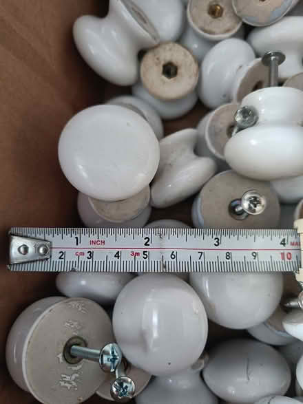 Photo of free Solid enamel white cupboard knobs (Chesterton Road CB4) #3