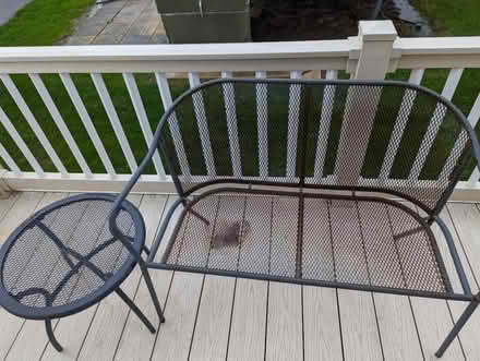 Photo of free Metal seat with cushion and table (CT5) #2