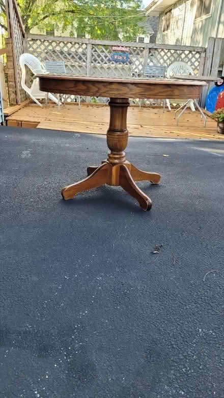 Photo of free Wood kitchen table with leaf (West side unincorporated area) #2