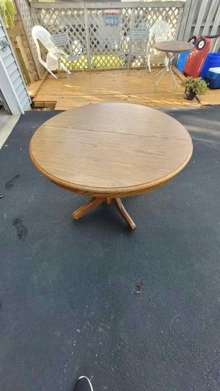 Photo of free Wood kitchen table with leaf (West side unincorporated area) #3