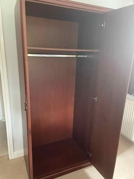 Photo of free Dark wood Wardrobe with 2 bedside cabinets (Starkholmes DE4) #3