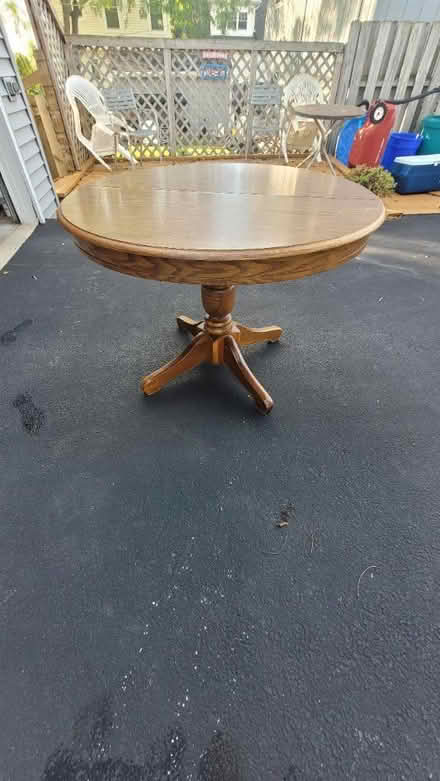 Photo of free Wood kitchen table with leaf (West side unincorporated area) #1
