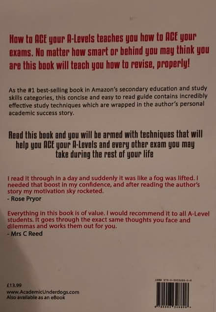 Photo of free Ace your A-levels book (Blackfen) #2