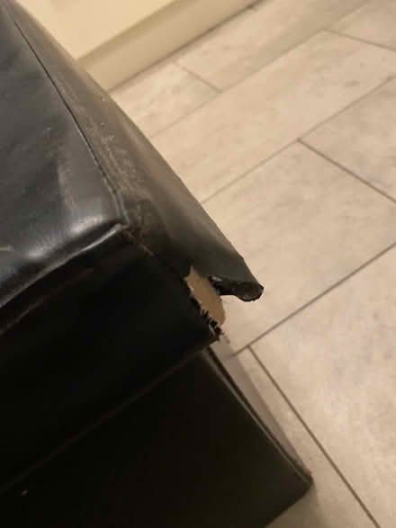 Photo of free Black leather ottoman storage box (Oulton broad) #3