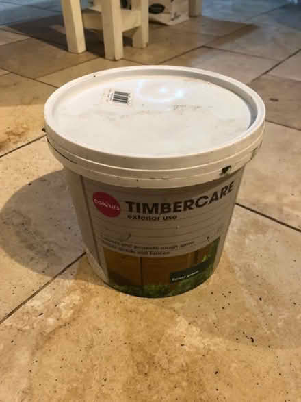 Photo of free Approx. 2L of B&Q Colours Timbercare Forest Green woodstain (Dunblane FK15) #1