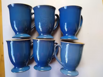 Photo of free 6 blue stonewear mugs (Moston CH2) #1