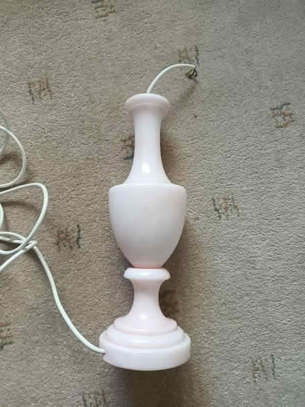 Photo of free Alabaster/marble lamp base. (Y Felinheli LL56) #1