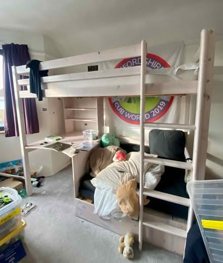 Photo of free High bed with desk and seat or bed (OX4 near Donnington Bridge) #1