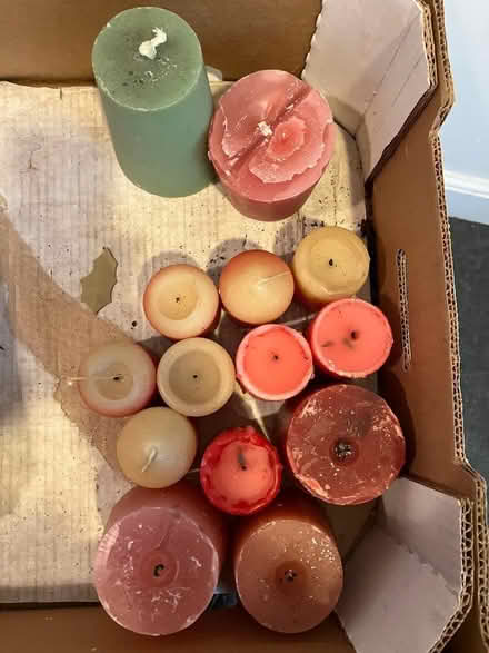 Photo of free Two boxes of used candles (Garston L19) #2