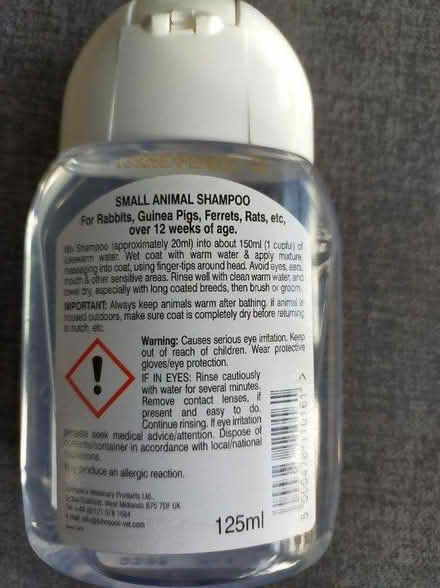 Photo of free Small animal shampoo (Letchworth SG6) #2