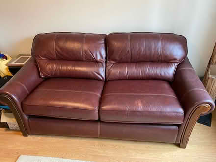 Photo of free Leather sofabed (Stevenage SG1) #1