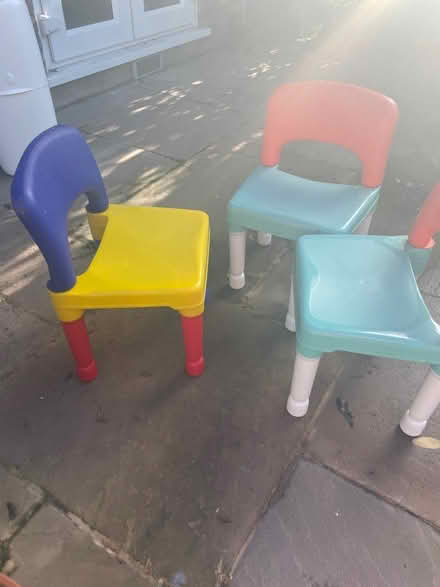 Photo of free 3 plastic toddler chairs (BR3) #1