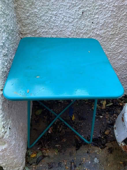 Photo of free Turquoise metal table (Race Hill BN2) #1