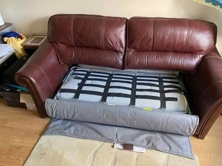 Photo of free Leather sofabed (Stevenage SG1) #2