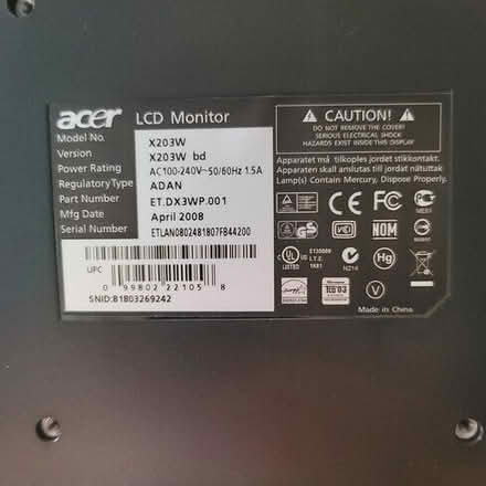 Photo of free acer monitor #2