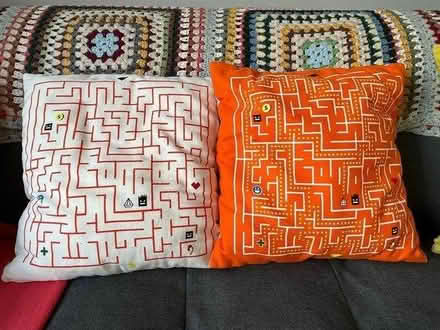 Photo of free Two IKEA cushions with gaming motif (Colliers Wood SW19) #1