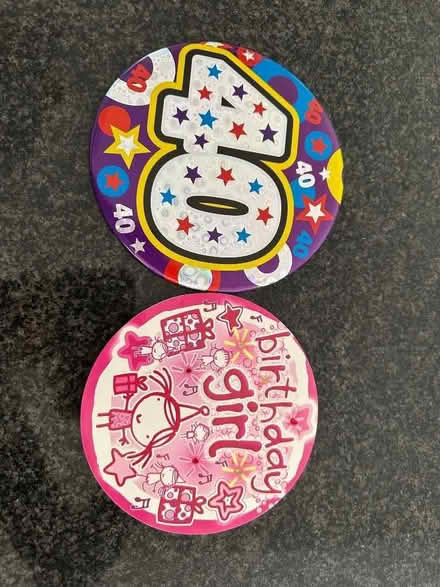 Photo of free Large birthday badges (North Tonbridge TN10) #1