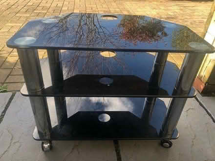 Photo of free 3 shelf glass tv unit (Stroud GL5 -top of town) #1