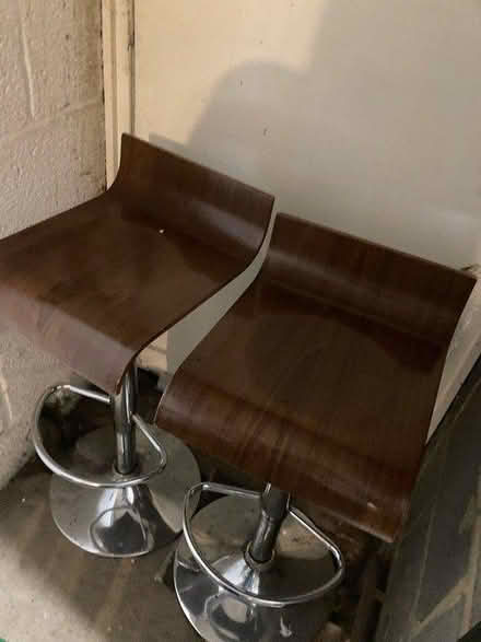 Photo of free 2 wooden bar stools (SW4) #1