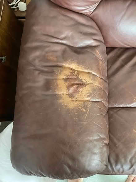 Photo of free 2 x DFS 'Dazzle' leather sofas with wooden feet (East Sheen SW14) #4