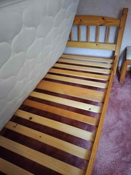 Photo of free Single pine bed (Middleton DE4) #1