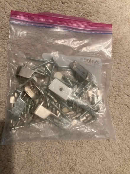 Photo of free 23-piece white wood closet shelving (Wheaton) #3