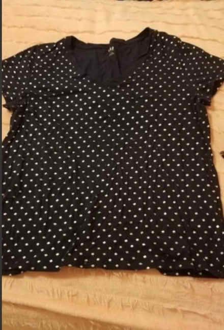 Photo of free Gap silver and dark blue blouse (Fordham Rd Bronx.) #1