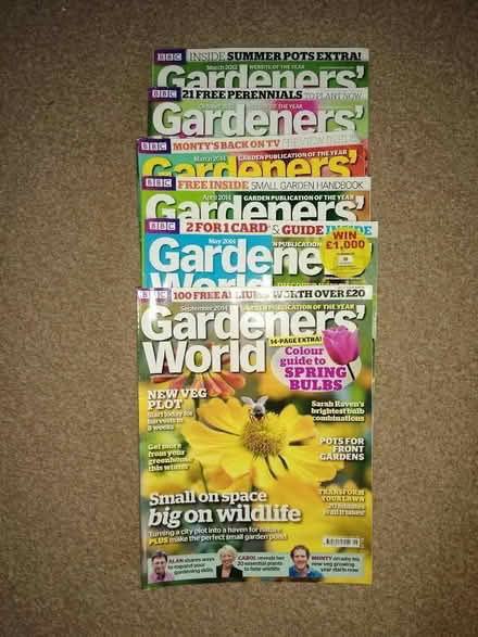 Photo of free Various copies of Gardeners World Magazines 2014 & 2015 (Aylesford Common ME5) #1