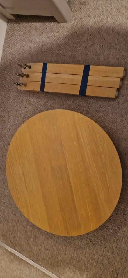 Photo of free Round pine side table (Belvidere SY2) #1