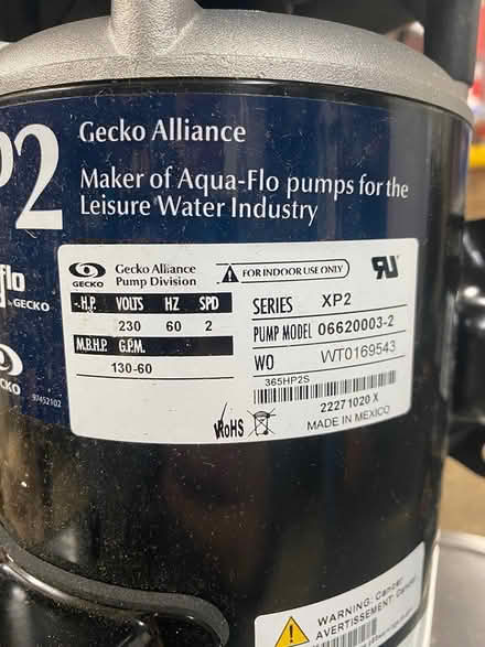 Photo of free Aqua Flo pump XP2 (Hillandale) #3