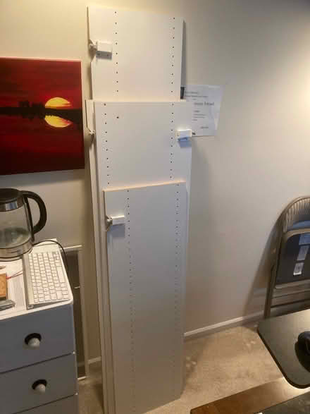 Photo of free 23-piece white wood closet shelving (Wheaton) #2