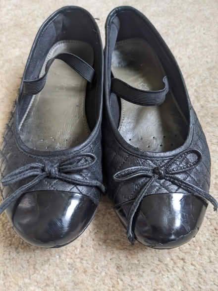 Photo of free Size 2 Black School Shoes Geox (Market Harbourough) #1