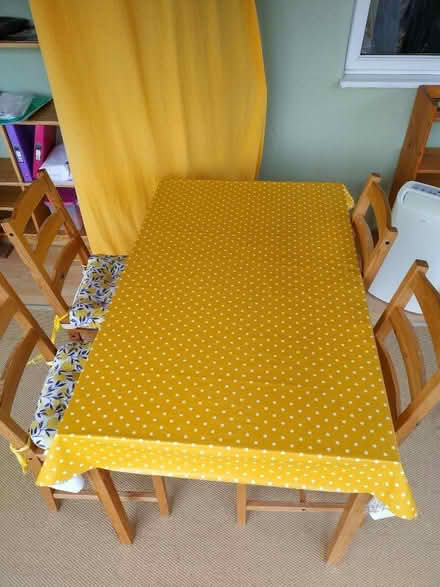 Photo of free IKEA pine table and 4 chairs (Middleton DE4) #1