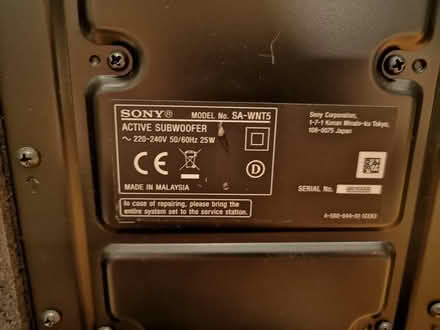 Photo of free Sony subwoofer (EH16) #3